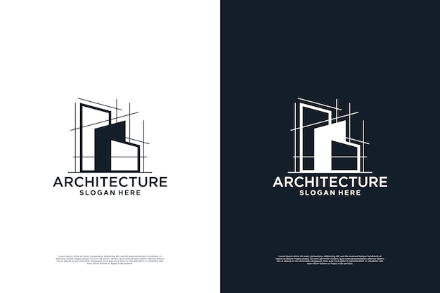 Inspiración en el diseño del logotipo del edificio Vector del logotipo de la arquitectura