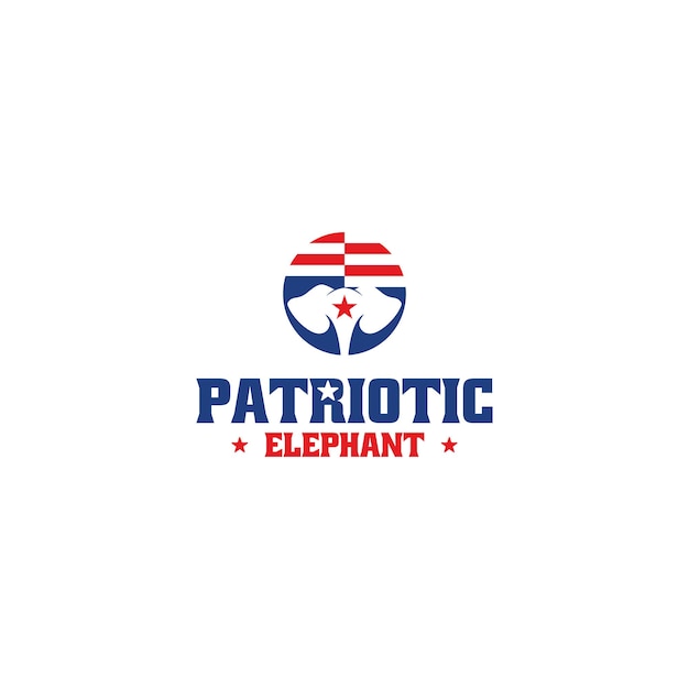 Inspiración en el diseño del logotipo del elefante patriótico
