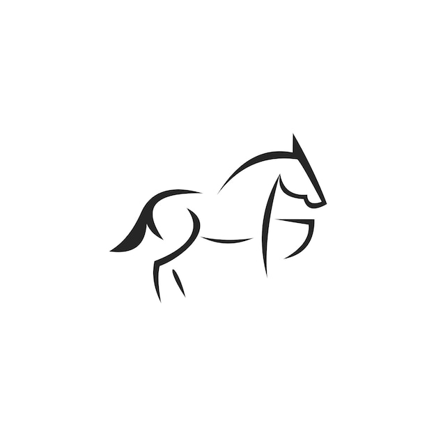 Inspiración de diseño de logotipo elegante caballo