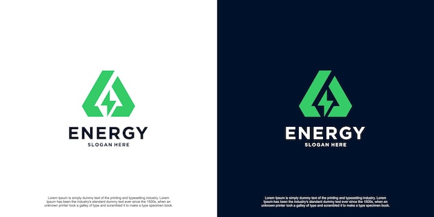 Vector inspiración de diseño de logotipo de energía creativa inicial