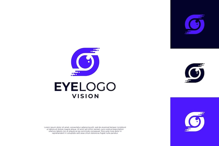 Vector inspiración para el diseño del logotipo de escaneo ocular