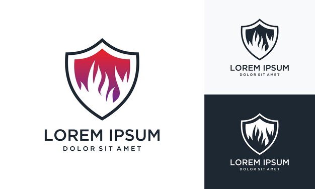 Inspiración para el diseño del logotipo del escudo contra incendios
