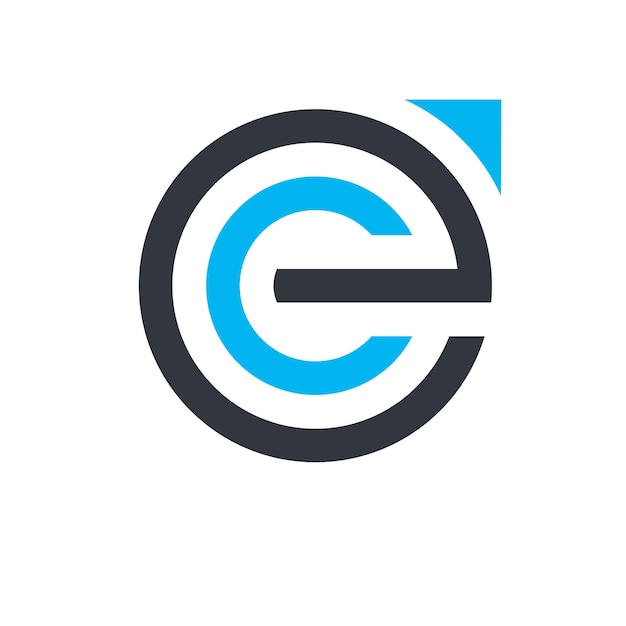 Inspiración para el diseño del logotipo de la flecha E MONOGRAM Ilustración de diseño de logotipo limpio y moderno