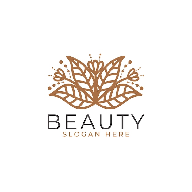 Vector inspiración de diseño de logotipo de flor de belleza