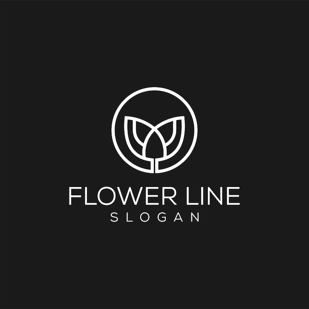 Inspiración de diseño de logotipo de flor rosa de lujo