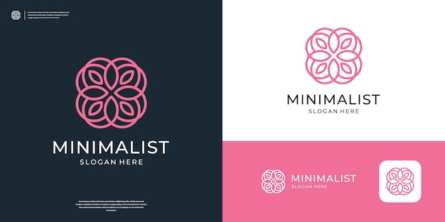 Inspiración para el diseño del logotipo de flores de belleza