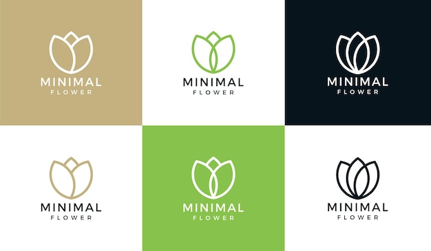Inspiración en el diseño del logotipo de flores