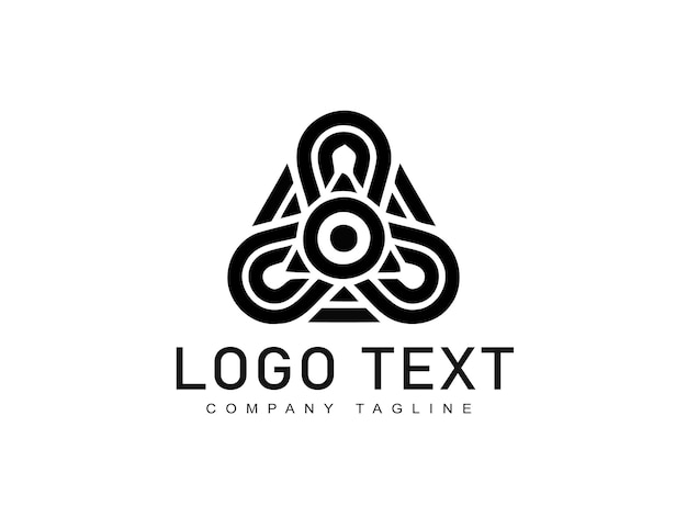 Inspiración para el diseño del logotipo en forma de triángulo abstracto
