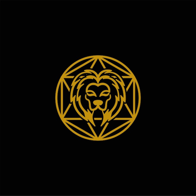 Inspiración de diseño del logotipo de Golden Royal Lion King