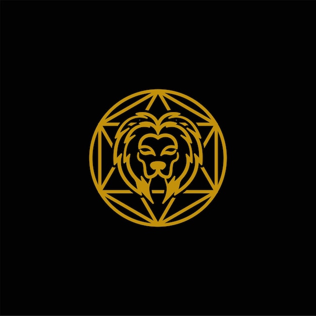 Inspiración de diseño del logotipo de Golden Royal Lion King