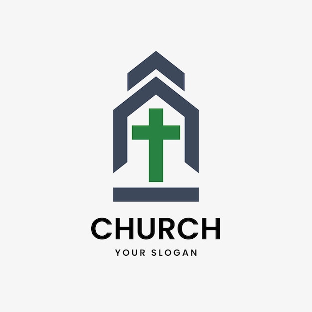 Vector inspiración para el diseño del logotipo de la iglesia
