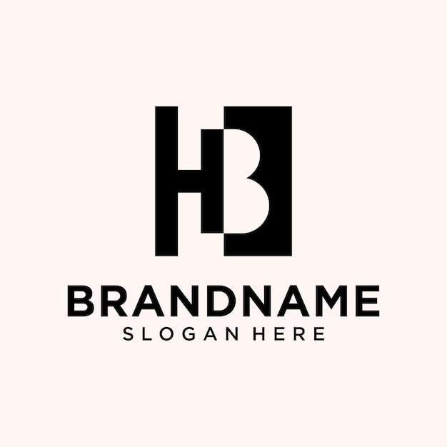 Inspiración para el diseño del logotipo de la industria de letras B y H inspiración para el diseñador de logotipos de letras H y B