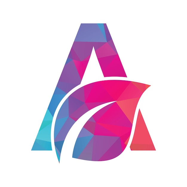 Una inspiración para el diseño del logotipo LEAF Diseño de plantillas de letras vectoriales