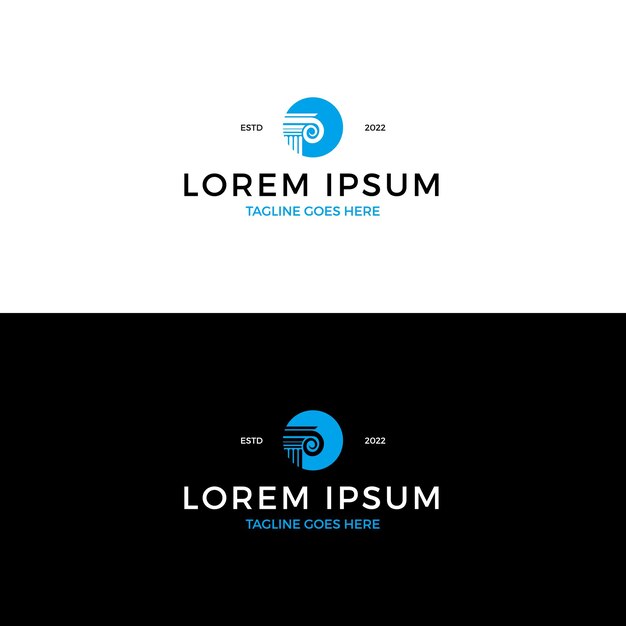 Inspiración en el diseño del logotipo legal del símbolo