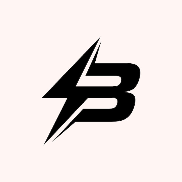 Inspiración en el diseño del logotipo de la letra B y el rayo