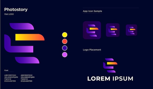 Vector inspiración en el diseño del logotipo de la letra es para la letra es moderno minimalista y tecnológico