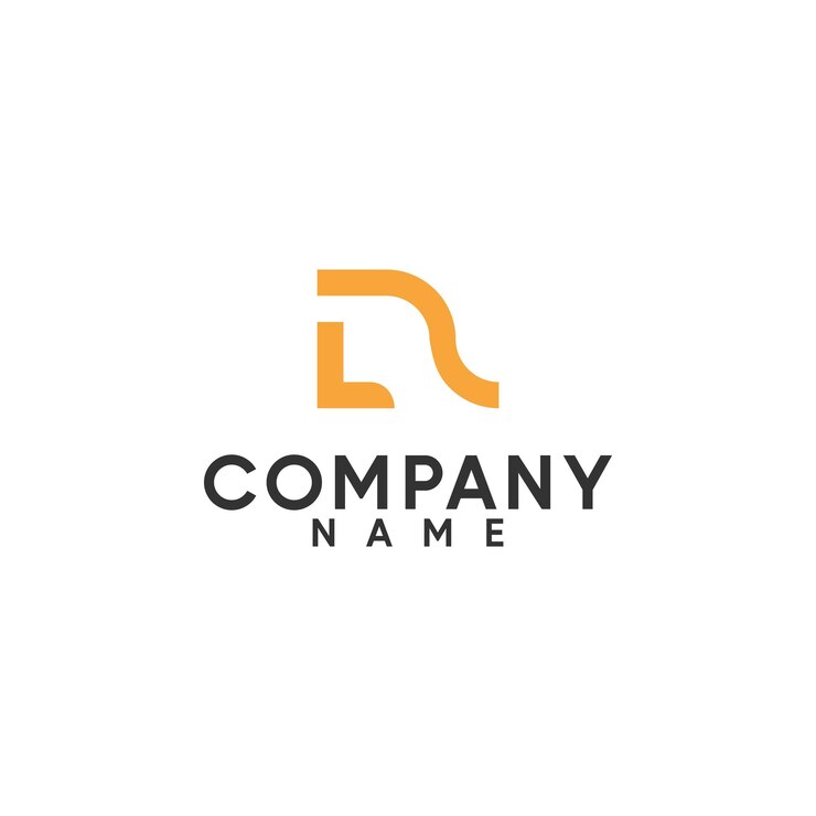 inspiración en el diseño del logotipo de la letra LR