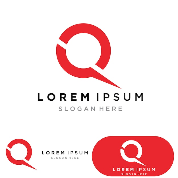 Inspiración de diseño de logotipo de letra Q para negocios