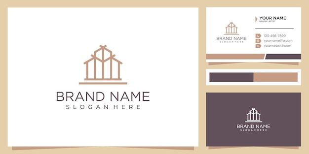 Inspiración en el diseño del logotipo de la línea de la casa creativa