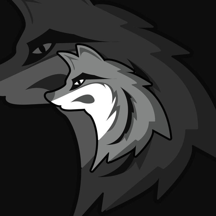 Vector inspiración de diseño de logotipo de lobo de silueta moderna