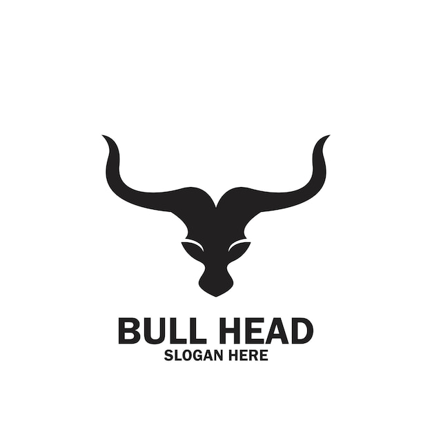 Inspiración en el diseño del logotipo de Long Horn Bull Buffalo Cow Cattle Head Toro Taurus