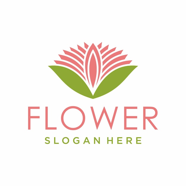 Inspiración en el diseño del logotipo de Lotus Flower, logotipo de spa de belleza, icono de flor