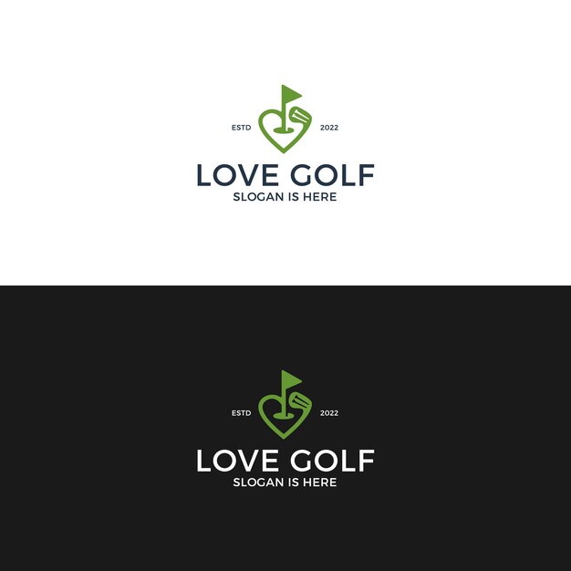 Inspiración en el diseño del logotipo de Love Golf