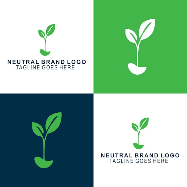 Inspiración para el diseño del logotipo de la marca neutral para el jardín neutral