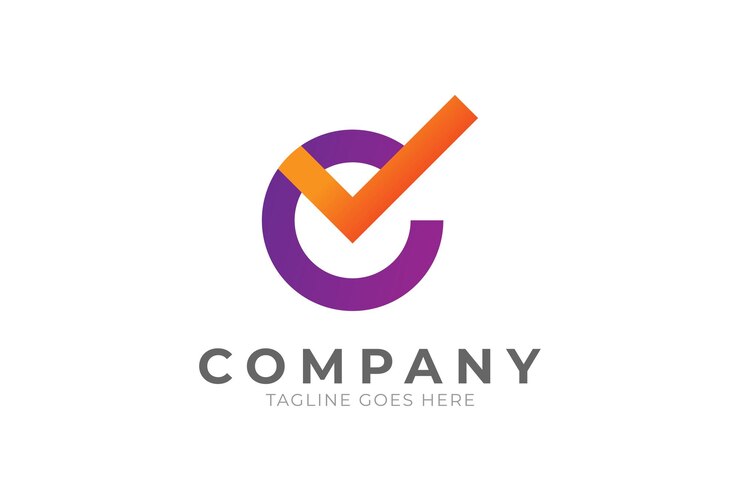 Vector inspiración en el diseño del logotipo de la marca de verificación de la letra e