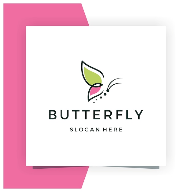 Inspiración de diseño de logotipo de mariposa