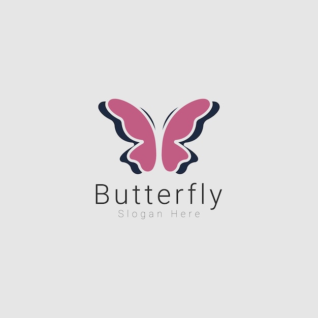 Inspiración de diseño de logotipo de mariposa