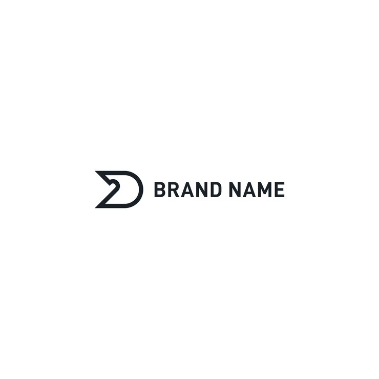 Inspiración en el diseño del logotipo moderno de la letra D