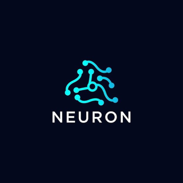 Inspiración en el diseño del logotipo de neuron plantilla de diseño vectorial