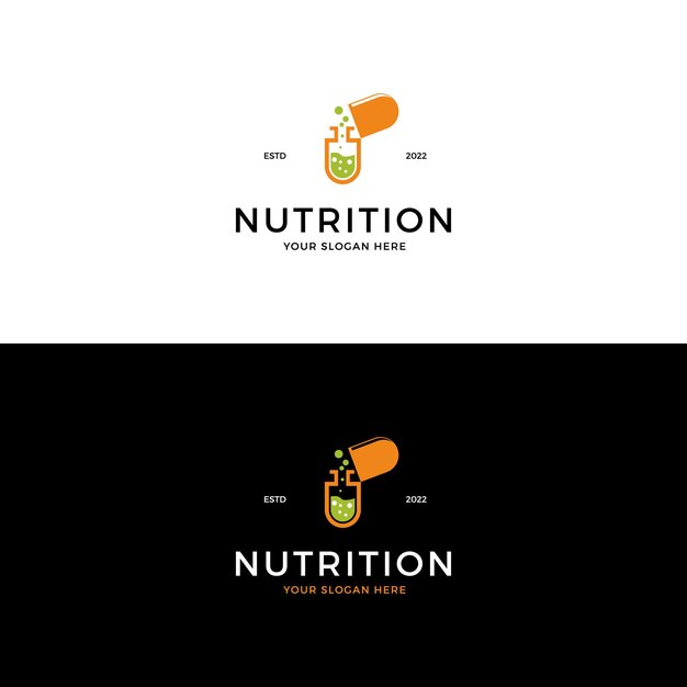 Inspiración en el diseño del logotipo de nutrición