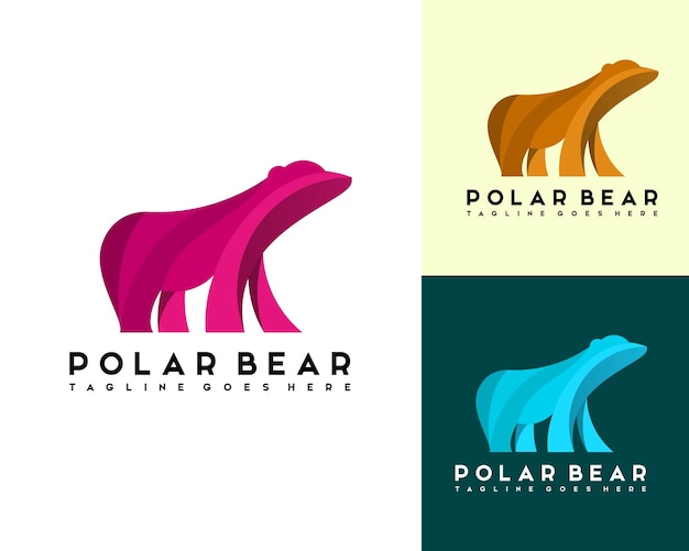 inspiración en el diseño del logotipo del oso moderno