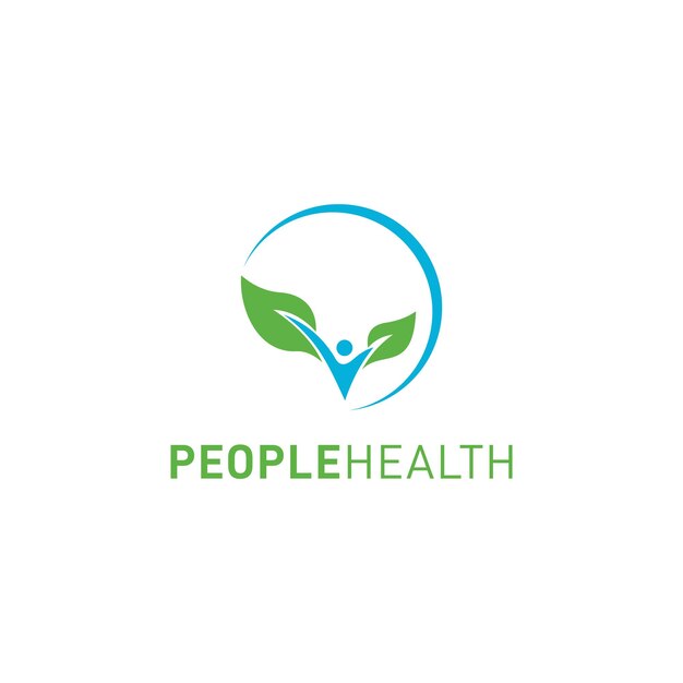 Vector inspiración para el diseño del logotipo de personas sanas