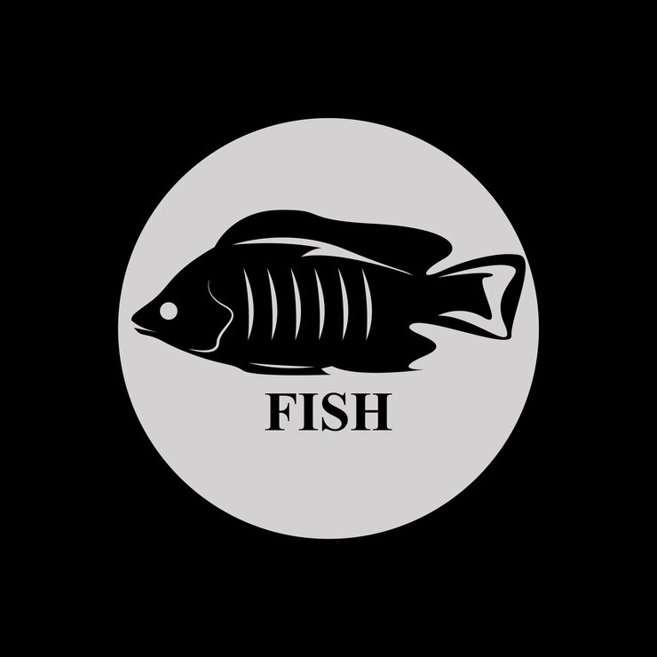 inspiración para el diseño del logotipo de pez silueta