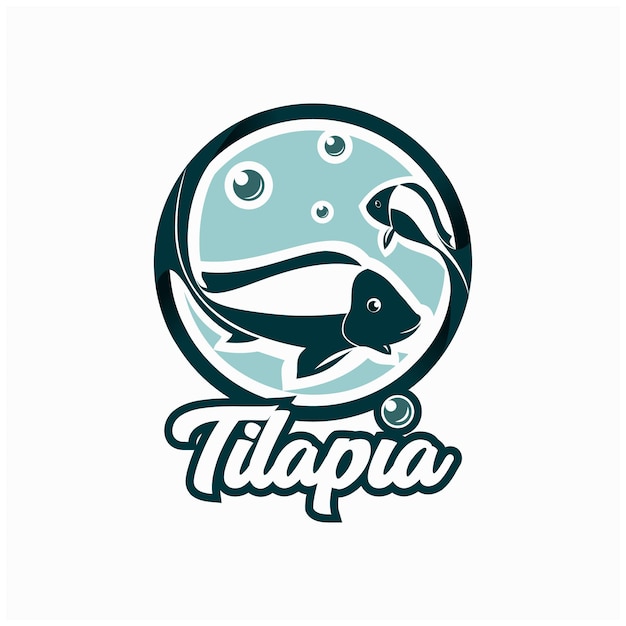 Inspiración en el diseño del logotipo de pez tilapia