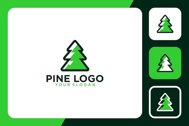 inspiración para el diseño del logotipo de pino