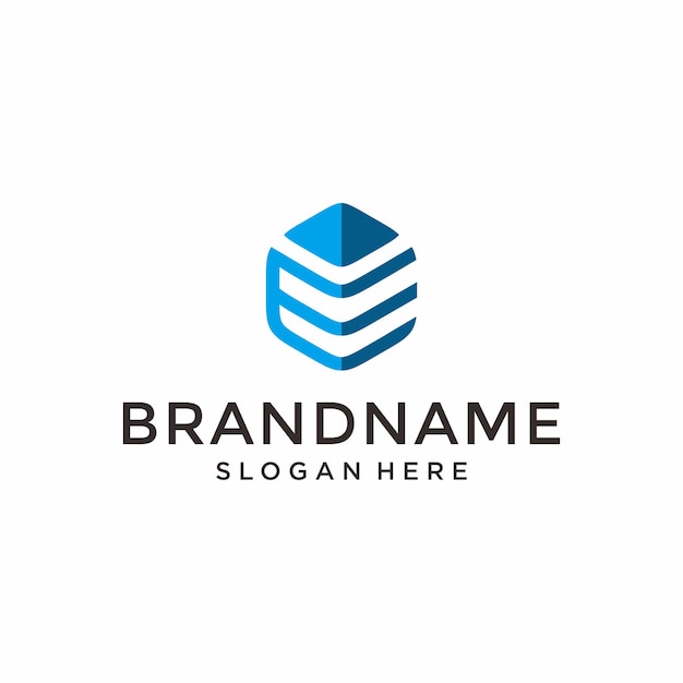 Inspiración para el diseño del logotipo del polígono de la letra E
