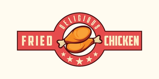 Vector inspiración en el diseño del logotipo de pollo frito