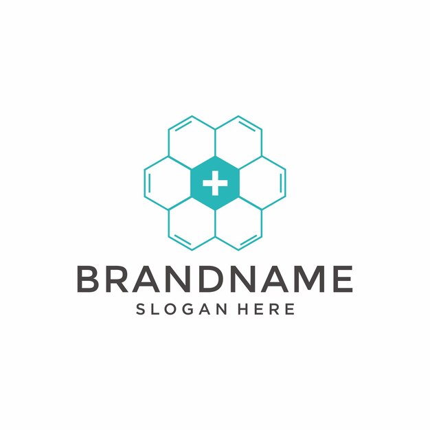 Inspiración para el diseño del logotipo de Polygon Cross Health