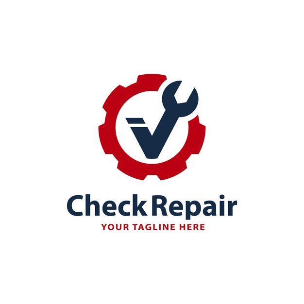 Inspiración para el diseño del logotipo de reparación de servicio y engranaje