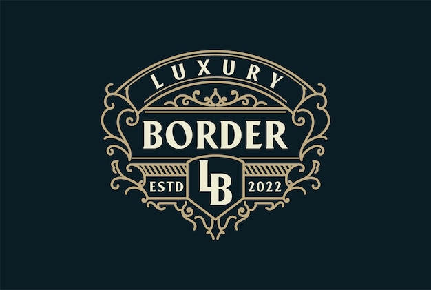 Vector inspiración en el diseño del logotipo royal elegant vintage badge label