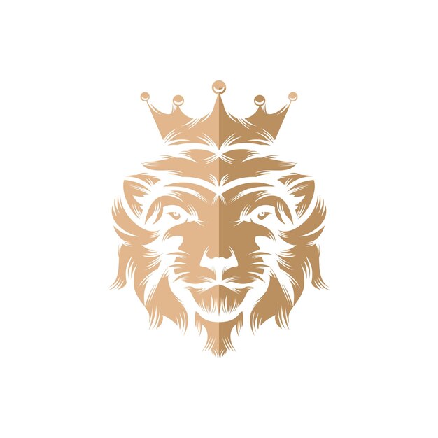 Vector inspiración en el diseño del logotipo del vector del rey león