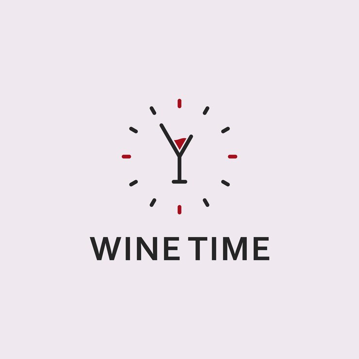 Inspiración en el diseño del logotipo de Wine Time