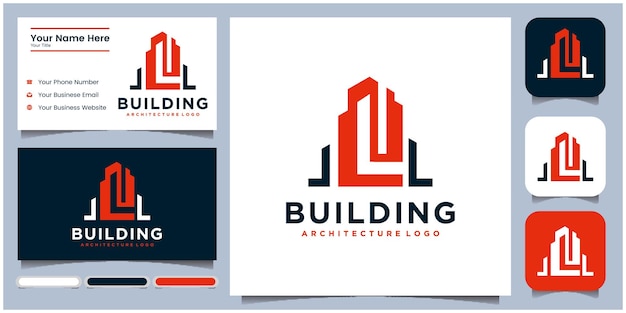 Inspiración para el diseño de logotipos de bienes raíces Logotipo de edificio de lujo Logotipo de estructura de edificio de construcción