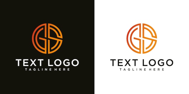 Inspiración para el diseño de logotipos para empresas a partir de las letras iniciales de la plantilla de lujo del icono del logotipo de gs