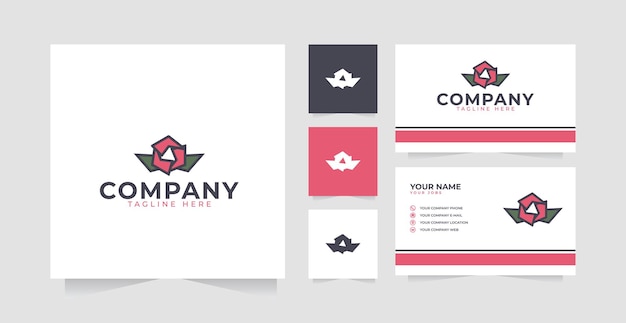 Inspiración para el diseño de logotipos de flores y tarjetas de visita.