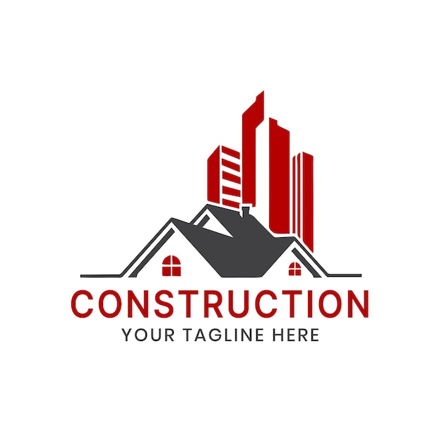 Inspiración para el diseño de logotipos para el hogar y la construcción plantilla vectorial